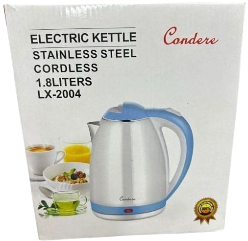 condere stainless steel cordless electric kettle,