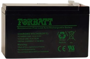 forbatt fb7.2 12 12v 7.2ah sealed lead acid battery